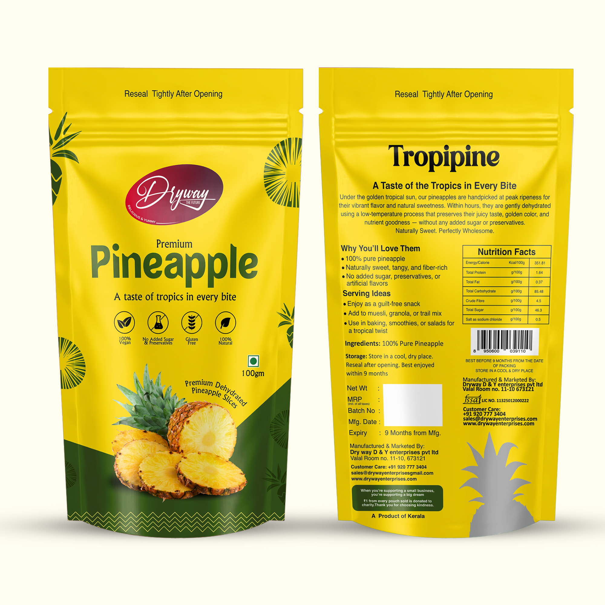 The Dry Way – Premium Dehydrated Pineapple Slices