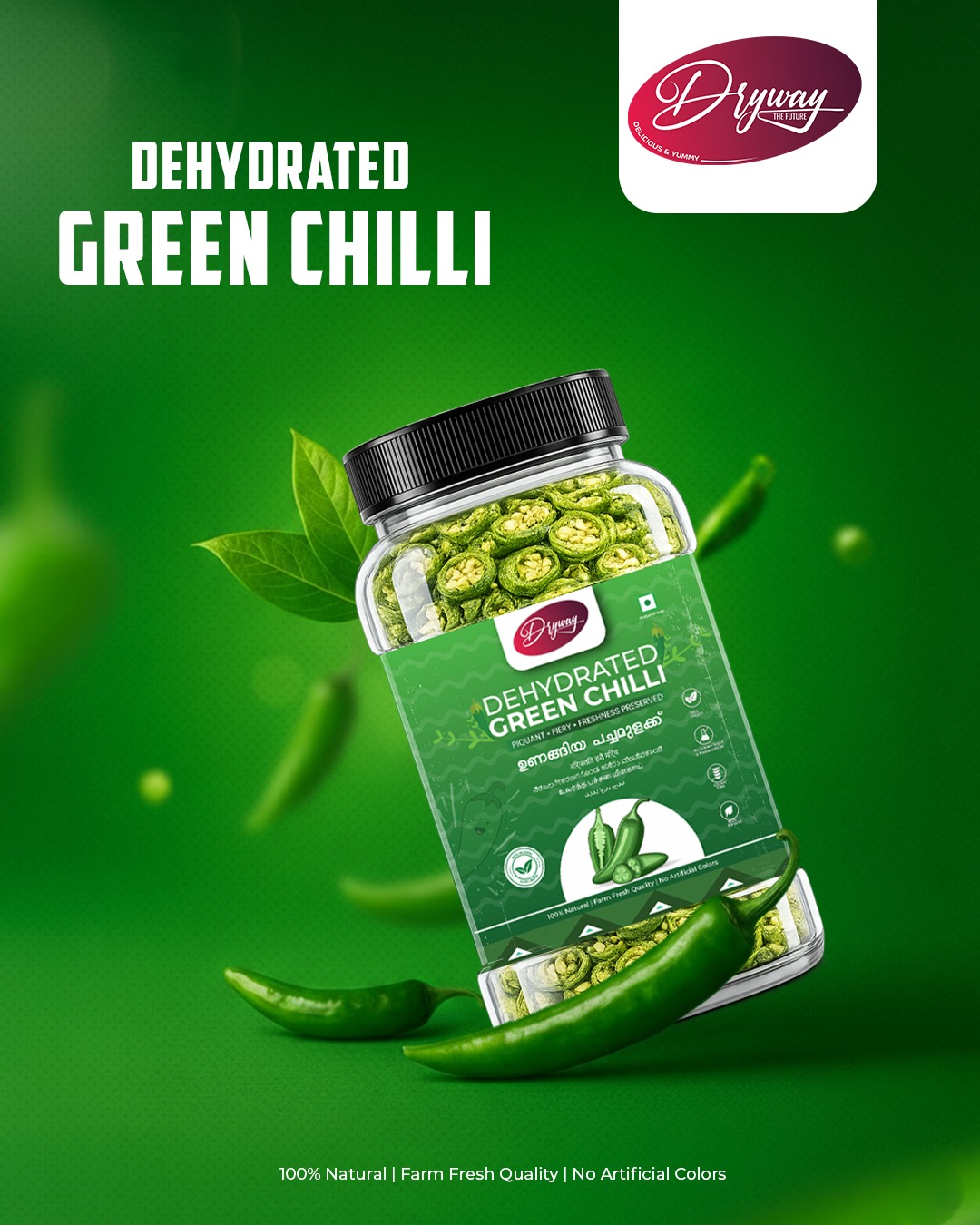 The Dry Way – Premium Dehydrated Green Chilli